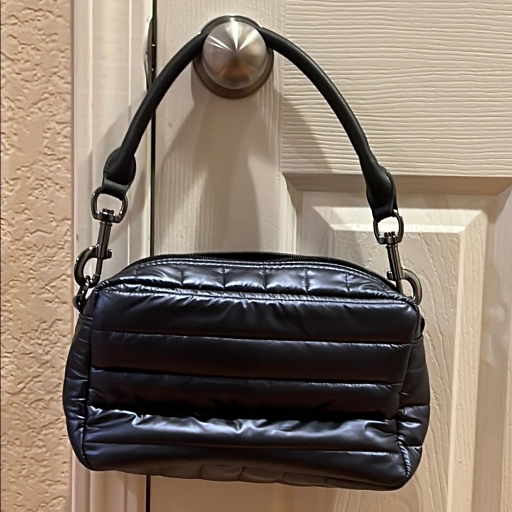 THINK ROYLN Black Quilted Shoulder Bag with Elegant Design
